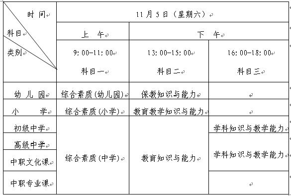 济宁教师资格考试9月6日报名 免考试费
