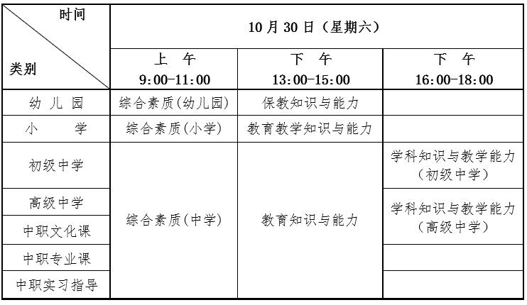 湖北省2021年下半年中小学教师资格笔试公告